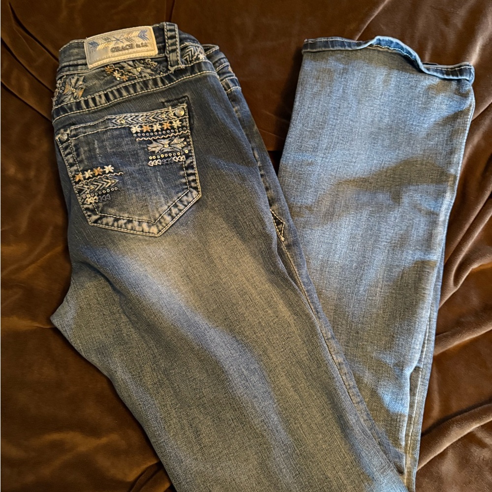 Grace in LA Blue Boot Cut Jeans